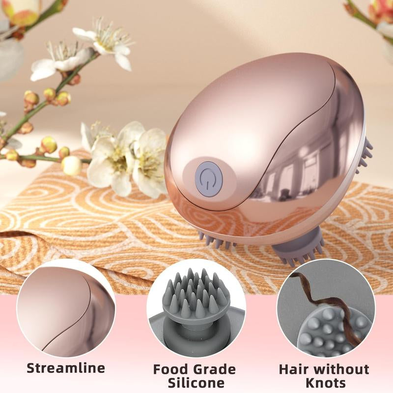 Cotsoco Waterproof Portable Pet Massager - Handheld Electric Scalp Massager for Dogs & Cats with 3 Modes, Long Battery Life - Perfect Comfort Gift in Rose Gold for Kids!