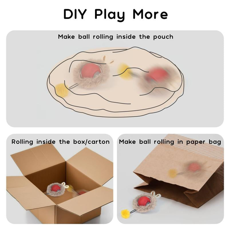 PRIME EXPRESS Busy Cat Interactive Toy Ball – USB Rechargeable