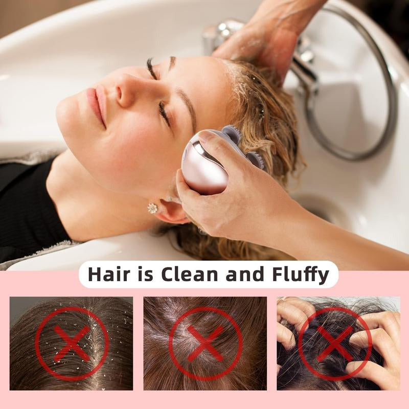 Cotsoco Waterproof Portable Pet Massager - Handheld Electric Scalp Massager for Dogs & Cats with 3 Modes, Long Battery Life - Perfect Comfort Gift in Rose Gold for Kids!