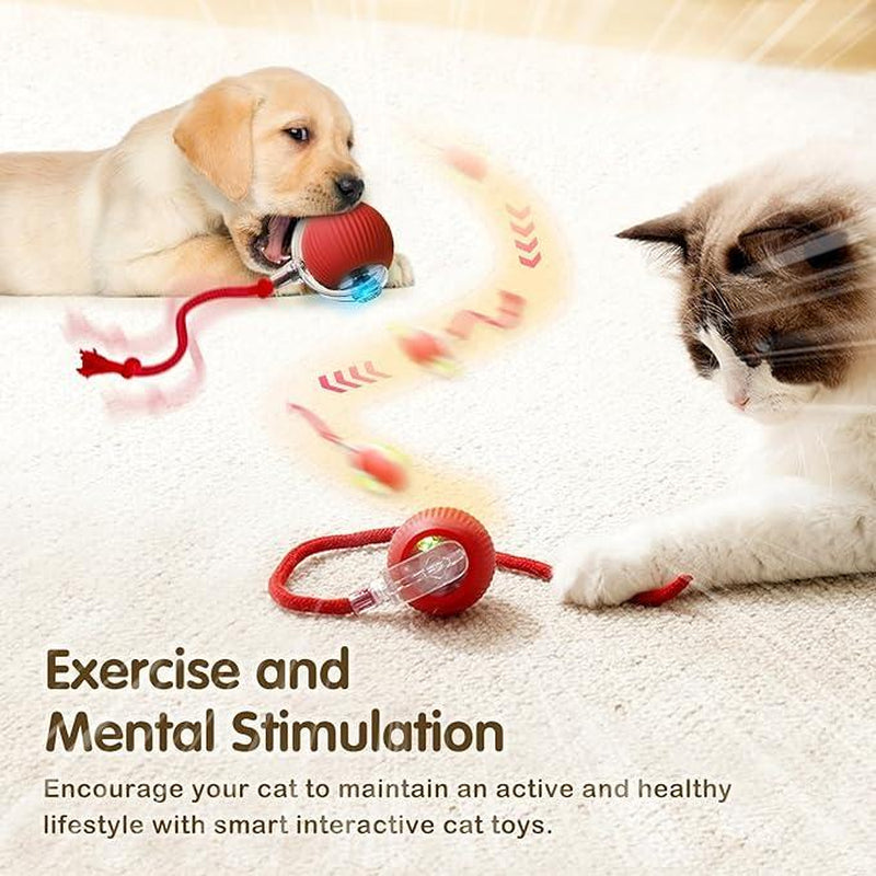 Exciting Interactive Cat Toy Ball - Automatic Rolling Electric Fun for Indoor Cats & Dogs, Motion Sensing for Endless Playtime! Perfect Pet Gift!